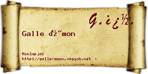 Galle Ámon névjegykártya